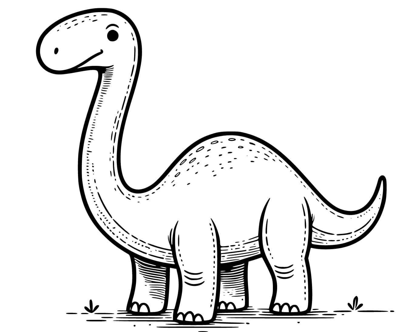 Ilustración Diplodoco #212448 de la colección Animales Prehistóricos, dibujo para colorear gratis