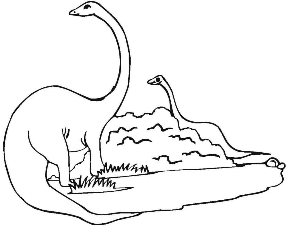 Bonito dibujo Diplodoco #212463 de la colección Animales Prehistóricos para colorear e imprimir