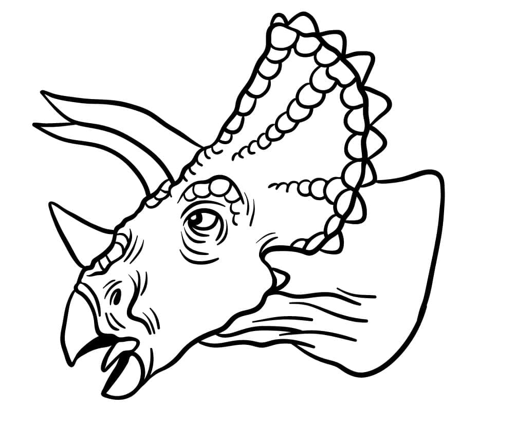 Dibujo gratuito Triceratops #211940 perteneciente a la colección Animales Prehistóricos, listo para imprimir