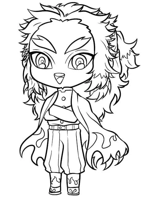 Bonito dibujo Kyojuro Rengoku #220446 de la colección Anime y Manga para colorear e imprimir