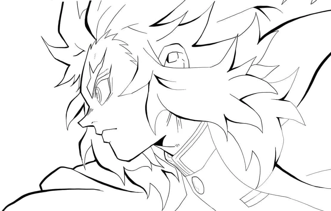 Dibujo gratuito Kyojuro Rengoku #220450 de la coleccion Anime y Manga para imprimir