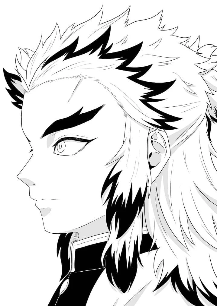 Dibujo gratuito Kyojuro Rengoku #220456 perteneciente a la colección Anime y Manga, listo para imprimir