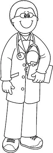 Dibujo de Enfermera sosteniendo una carpeta médica para colorear Dibujo de Enfermera sosteniendo una carpeta médica para colorear