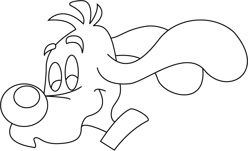 Dibujo de Billy corriendo con una gran sonrisa para colorear Dibujo de Billy corriendo con una gran sonrisa para colorear