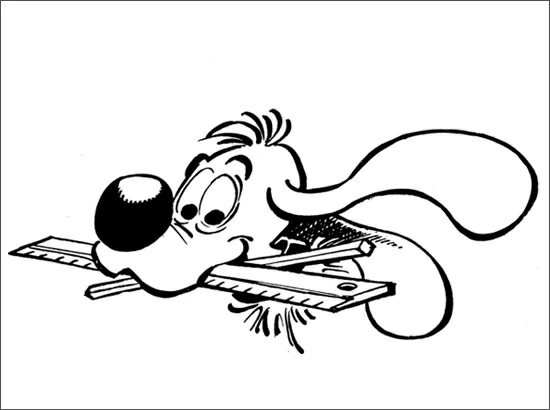 Dibujo de Billy sujetando una regla y lápices para la vuelta al cole para colorear