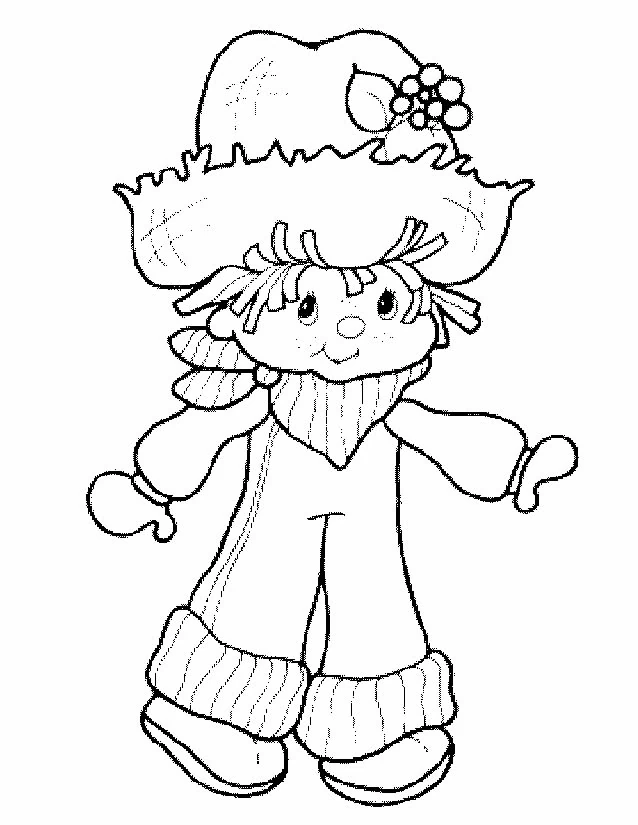 Dibujo de Personaje de Glimmerberry Ball con sombrero grande para colorear Dibujo de Personaje de Glimmerberry Ball con sombrero grande para colorear