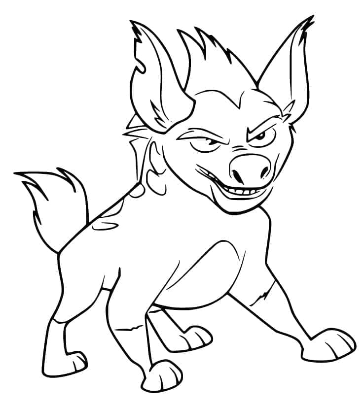 Dibujo de Janja de pie con sonrisa maliciosa para colorear