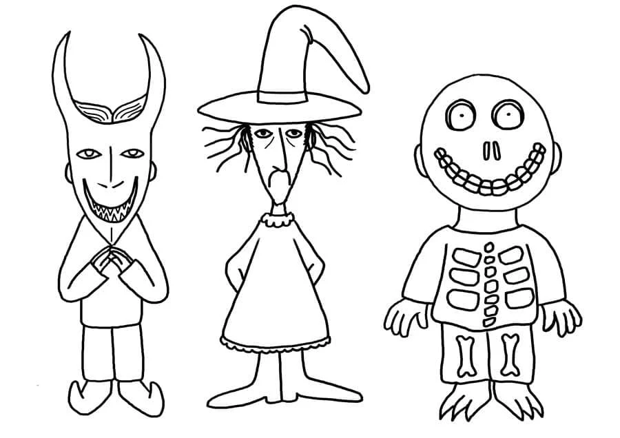 Dibujo de Lock, Shock y Barrel juntos para colorear