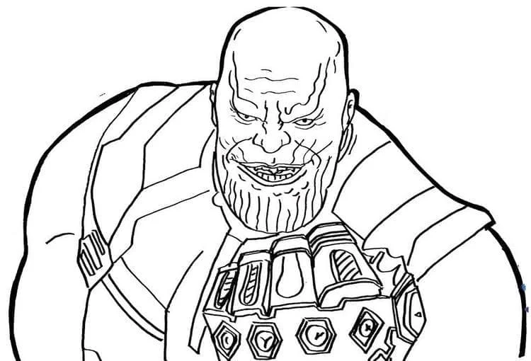 Dibujo gratuito Thanos #206573 perteneciente a la colección Superhéroes y Supervillanos, listo para imprimir