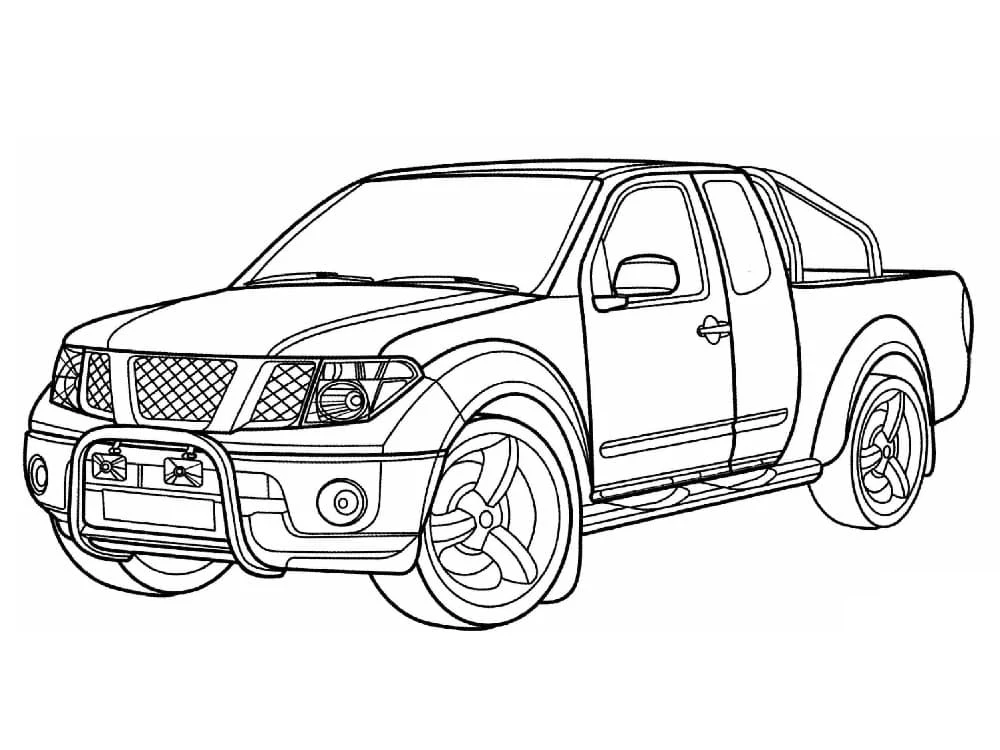 Dibujo de Camioneta Nissan 4x4 para colorear