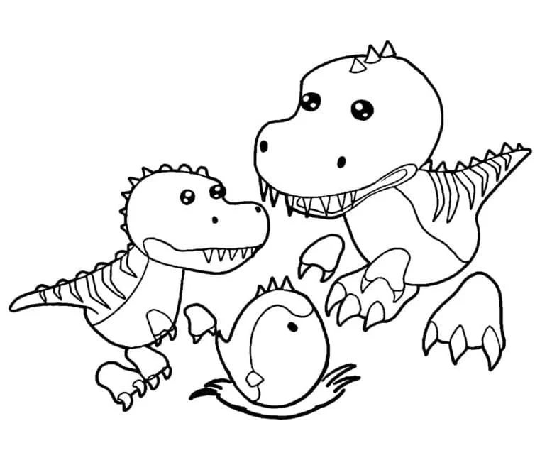 Dibujo de Dinosaurios Adóptame junto a un huevo que se abre para colorear Dibujo de Dinosaurios Adóptame junto a un huevo que se abre para colorear