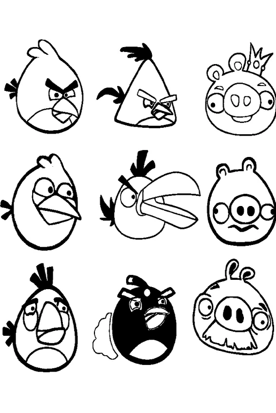 Dibujo de Angry Birds galería de personajes para colorear Dibujo de Angry Birds galería de personajes para colorear
