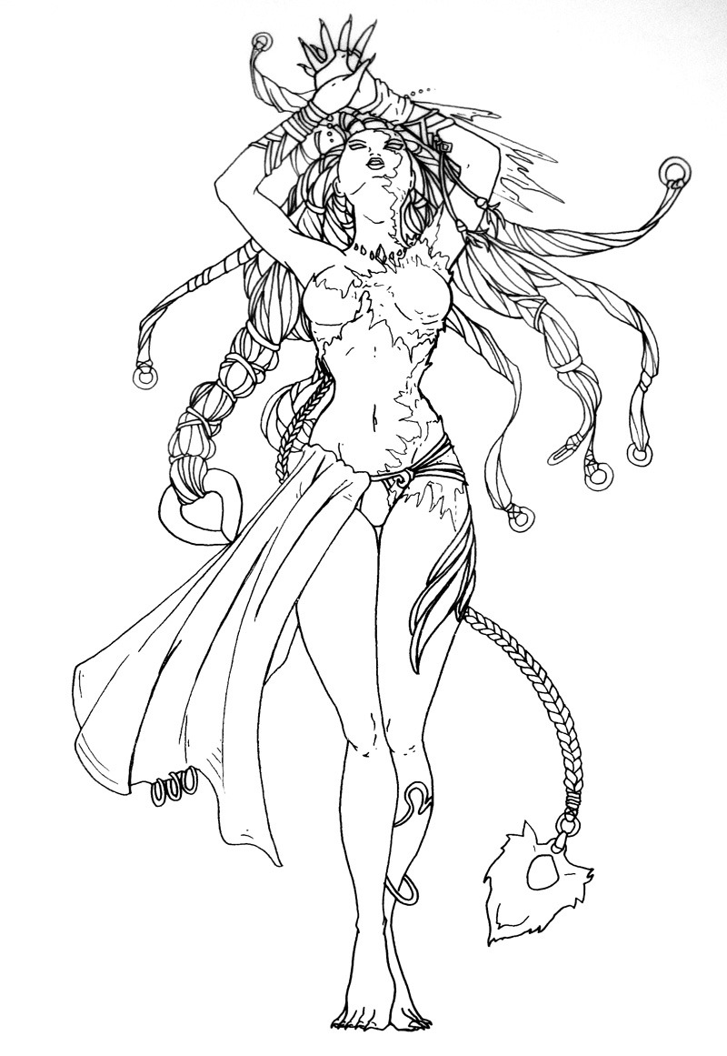 Dibujo de Shiva en una pose elegante para colorear