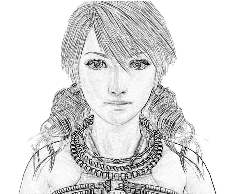 Dibujo de Oerba Dia Vanille retrato detallado para colorear