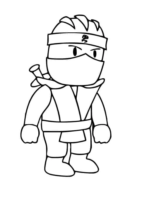 Dibujo de Ninja en Stumble Guys para colorear