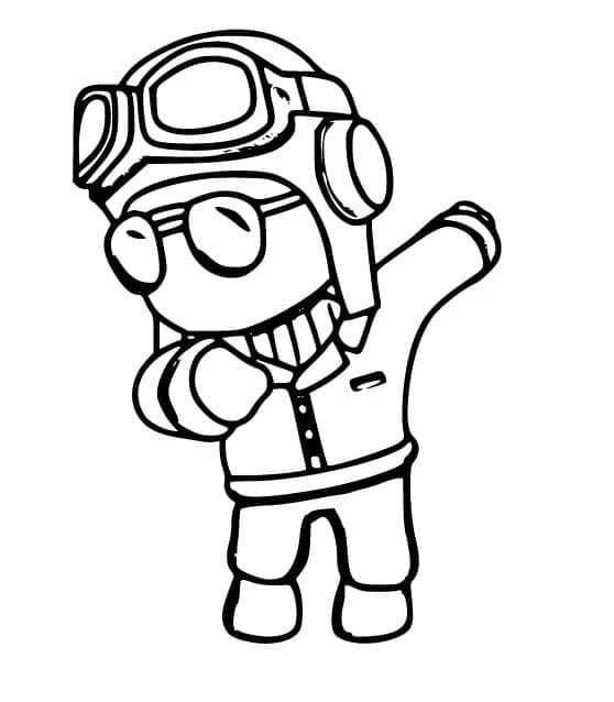 Dibujo de Stumble Guys personaje en pose de dab para colorear Dibujo de Stumble Guys personaje en pose de dab para colorear