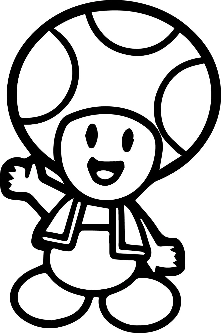 Dibujo de Sapo saludando alegremente para colorear Dibujo de Sapo saludando alegremente para colorear