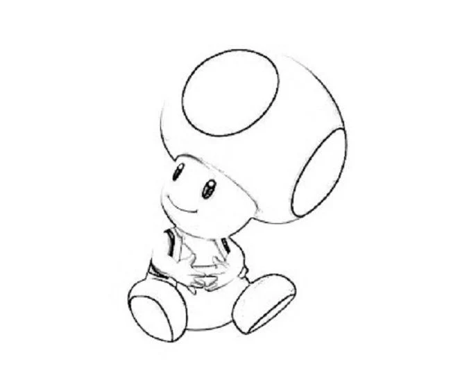 Dibujo de Sapo sentado con las manos juntas para colorear Dibujo de Sapo sentado con las manos juntas para colorear
