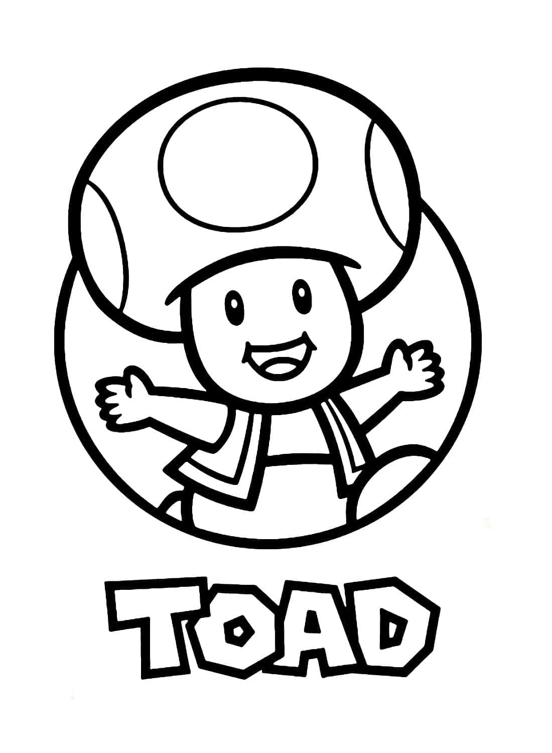 Dibujo de Sapo sonriente con los brazos abiertos para colorear Dibujo de Sapo sonriente con los brazos abiertos para colorear