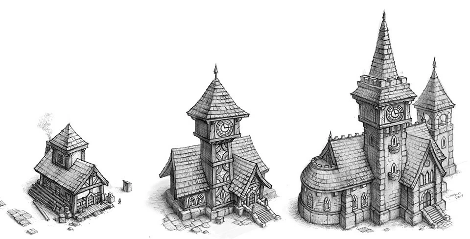 Dibujo de World of Warcraft evolución de un ayuntamiento para colorear