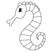 Caballito de Mar - Dibujos para colorear gratis