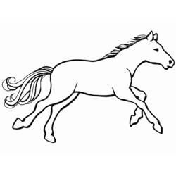 Dibujo de Caballo galopando para colorear