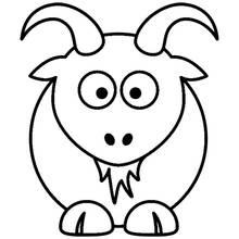 Dibujo de Cabra de ojos redondos para colorear