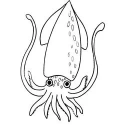Calamar - Dibujos para colorear gratis