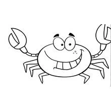 Dibujo de Cangrejo con una gran sonrisa para colorear