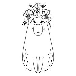 Capibara - Dibujos para colorear gratis