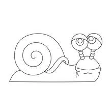 Dibujo de Caracol con gran concha en espiral para colorear Dibujo de Caracol con gran concha en espiral para colorear