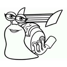 Dibujo de Caracol con caparazón de carreras para colorear Dibujo de Caracol con caparazón de carreras para colorear