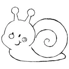 Dibujo de Caracol con carita sonriente para colorear Dibujo de Caracol con carita sonriente para colorear