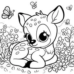 Cervatillo - Dibujos para colorear gratis