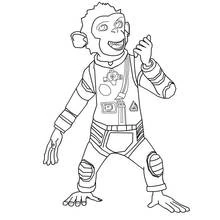 Dibujo de Chimpancé con traje espacial para colorear