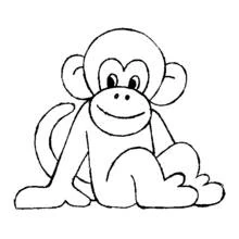 Chimpancé - Dibujos para colorear gratis