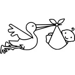 Cigüeña - Dibujos para colorear gratis