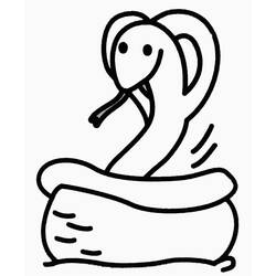 Dibujo de Cobra saliendo de la cesta de su encantador para colorear