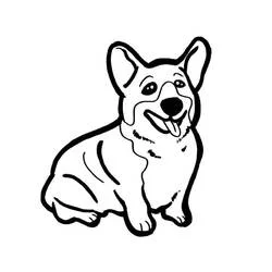 Corgi - Dibujos para colorear gratis