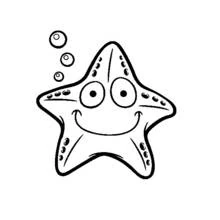 Estrella de Mar - Dibujos para colorear gratis