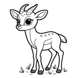 Gacela - Dibujos para colorear gratis