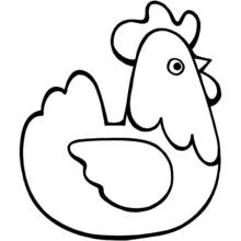 Gallina - Dibujos para colorear gratis