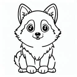 Husky - Dibujos para colorear gratis