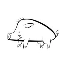 Jabalí - Dibujos para colorear gratis