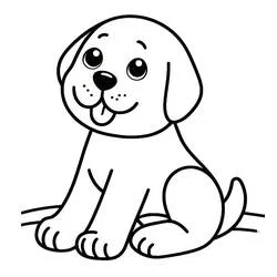 Labrador - Dibujos para colorear gratis