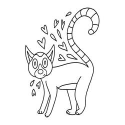 Lémur - Dibujos para colorear gratis