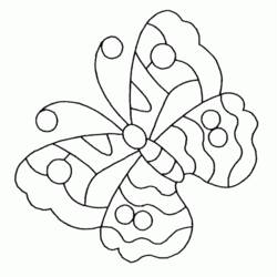 Dibujo de Mariposa con alas decoradas para colorear Dibujo de Mariposa con alas decoradas para colorear