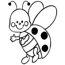 Mariquita - Dibujos para colorear gratis