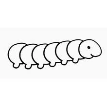 Dibujo de Oruga con segmentos redondeados para colorear Dibujo de Oruga con segmentos redondeados para colorear