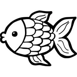 Pez Dorado - Dibujos para colorear gratis